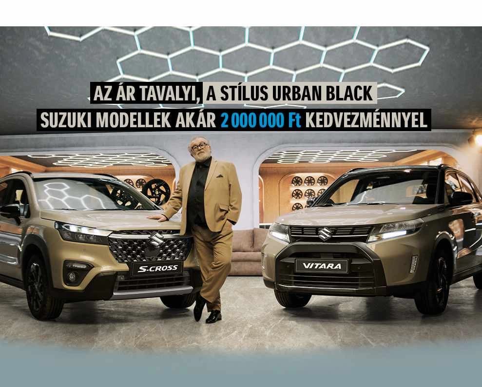 Suzuki akciós kampány akár 2 millió forint kedvezménnyel, tavalyi áron, S-CROSS és Vitara GLX urban Black modellekkel
