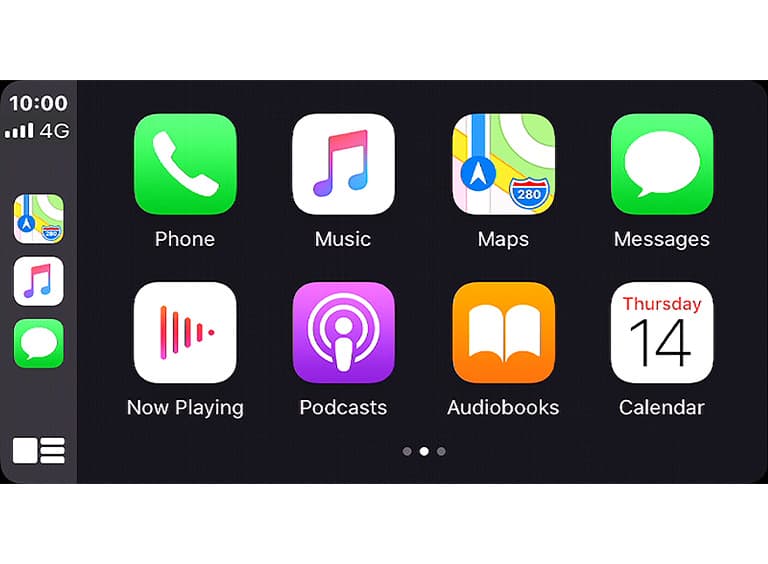 Suzuki Across érintőpanel Apple CarPlay alkalmazásokkal